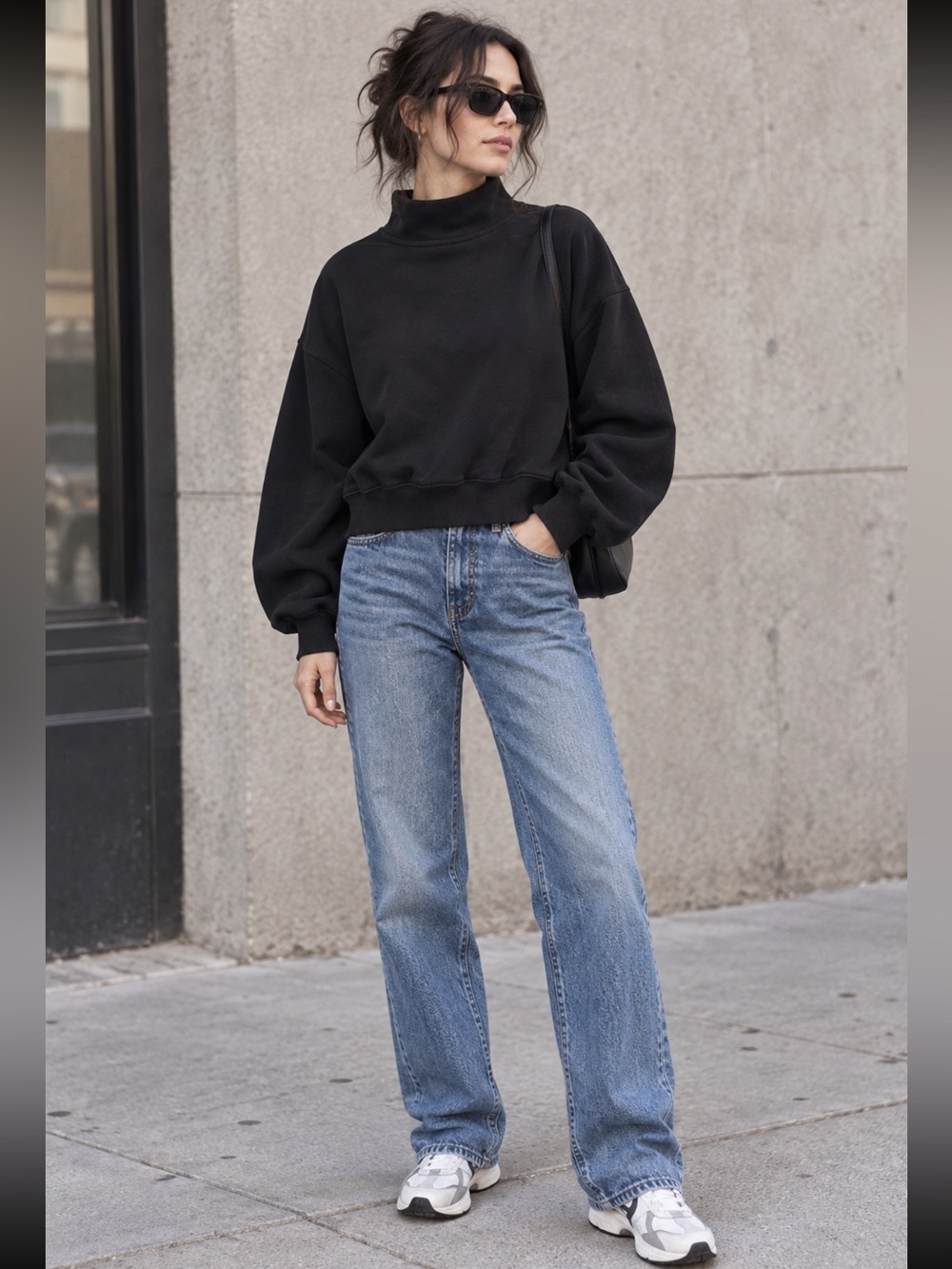 POPFLEX x Wendy’s Lookbook Uptown Mockneck Sweatshirt Black M